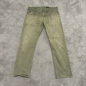 AG Adriano Goldschmied The Tellis Pants Mens Size 33x34 Olive Green Modern Slim